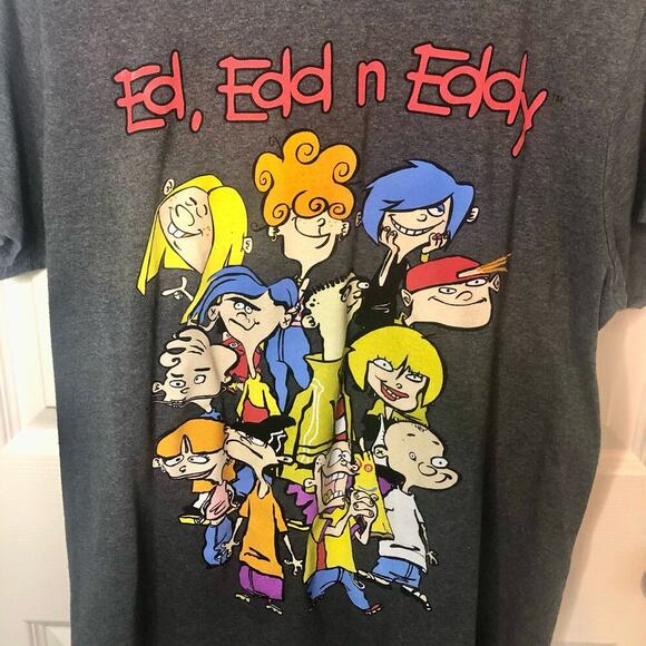 Cartoon Network Ed, Edd, n Eddy Gray Graphic T-shirt - Women's Size Medium - Picture 2 of 5